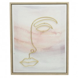 Peach Abstract Gold Wall Art